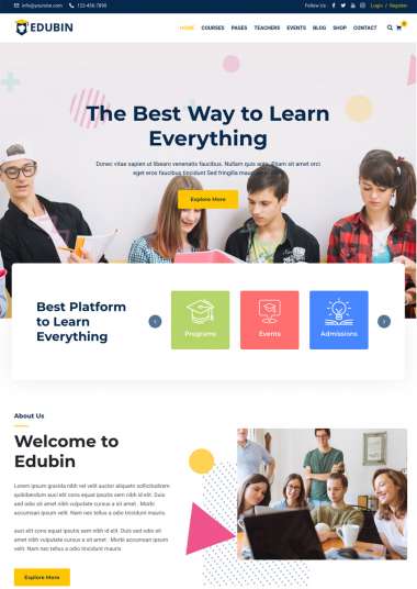 Edubin H2 WP FREEmium Theme Series