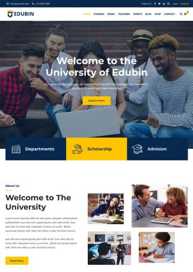 Edubin H5 WP FREEmium Theme Series
