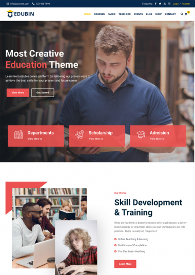Edubin H7 WP FREEmium Theme Series
