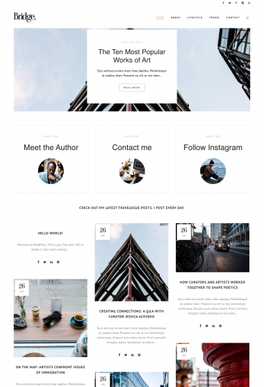 Bridge Lifestyle WP FREEmium Theme Series Bridge Lifestyle WP FREEmium Theme Series