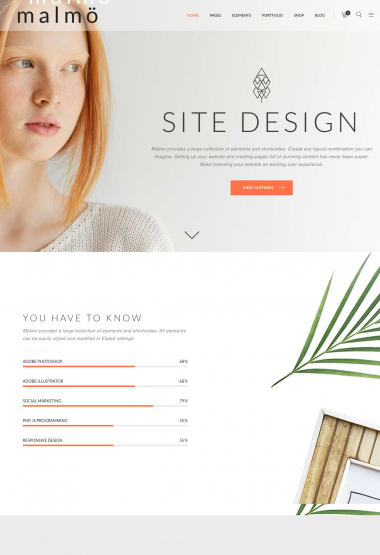 Malmo Parallax WP FREEmium Theme Series