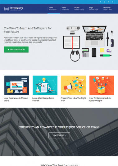 University H7 WP FREEmium Theme Series