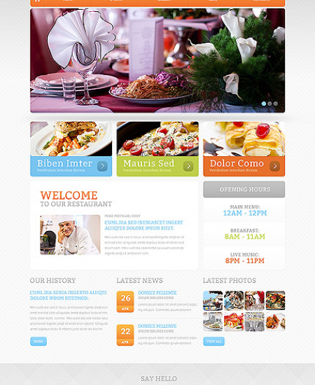Drupal Restaurant Website 47585