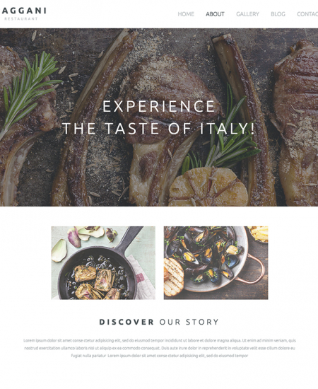 Restaurant Website WP 55262