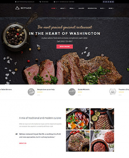 Restaurant Website WP 59007