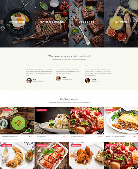 Restaurant Website WP 59007