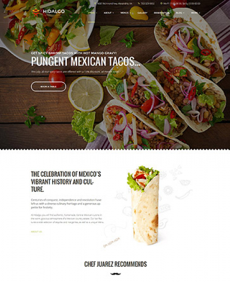 Restaurant Website WP 59006
