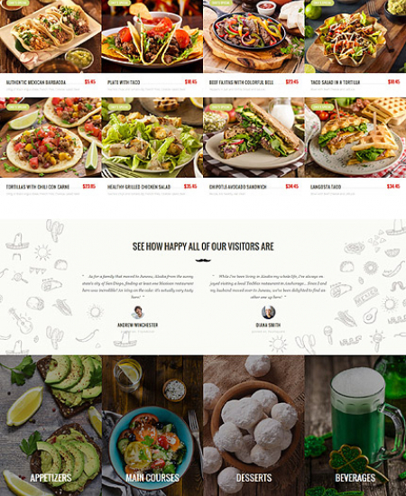 Restaurant Website WP 59006