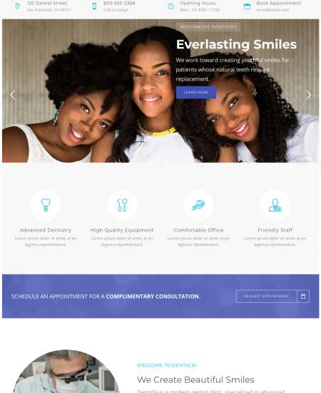 Dentalia WP-1 FREEmium Theme Series