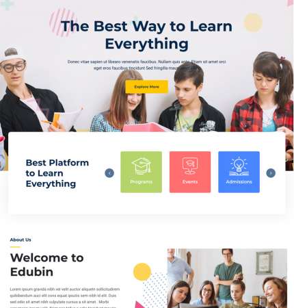 Edubin H2 WP FREEmium Theme Series